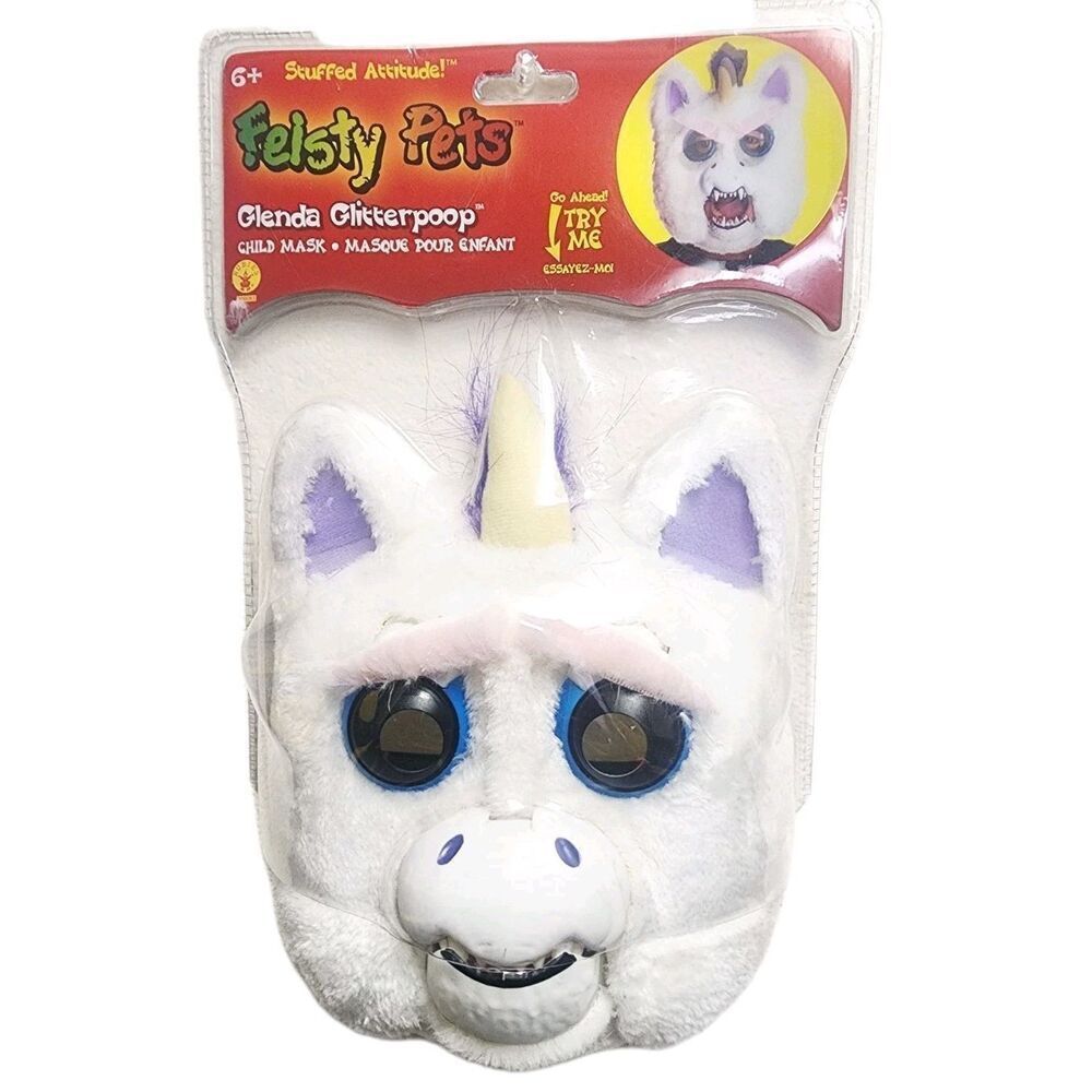 Rubies Feisty Pets Glenda Glitterpoop Unicorn Furry Cosplay Costume Mask Novelty